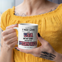 Puerto Rican-arvet Puerto RIco USA Citat Kaffemugg