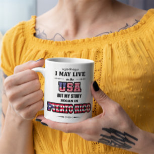 Puerto Rican-arvet Puerto RIco USA Citat Kaffemugg