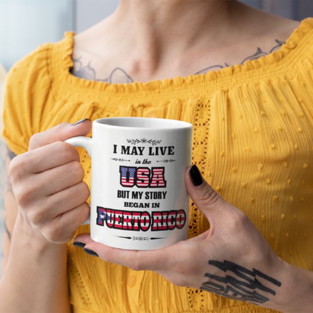 Puerto Rican-arvet Puerto RIco USA Citat Kaffemugg (puerto rico heritage funny quote mug)