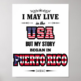Puerto Rican-arvet Puerto RIco USA Citat Poster