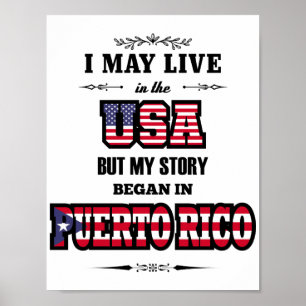 Puerto Rican-arvet Puerto RIco USA Citat Poster