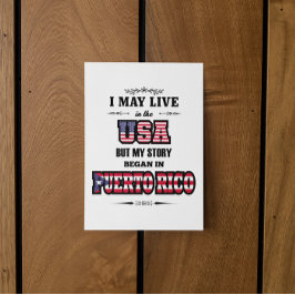 Puerto Rican-arvet Puerto RIco USA Citat Vykort