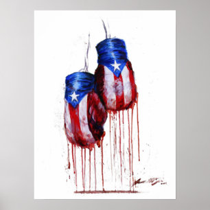 Puerto Rican Boxing Poster