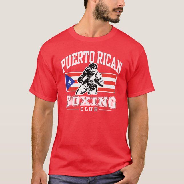 Puerto Rican Boxing T Shirt (Framsida)