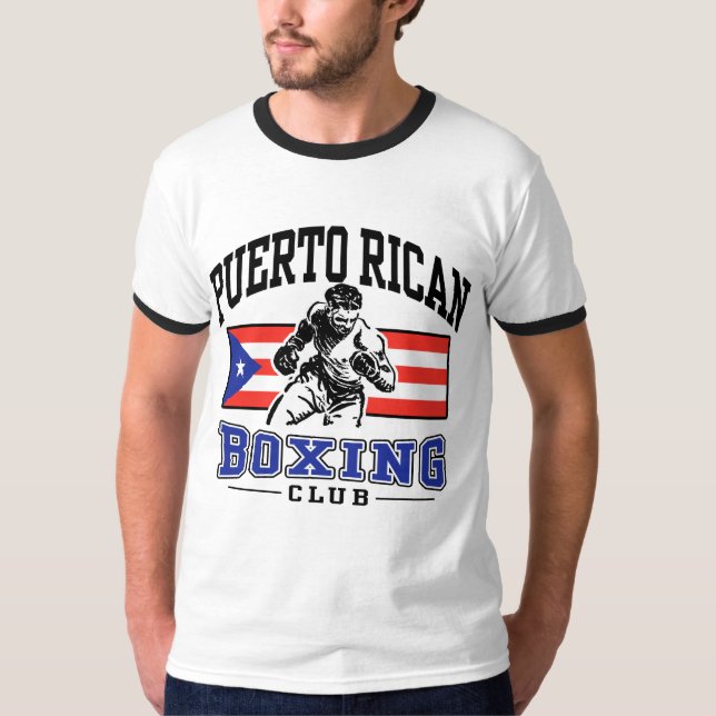 Puerto Rican Boxing Tee Shirt (Framsida)