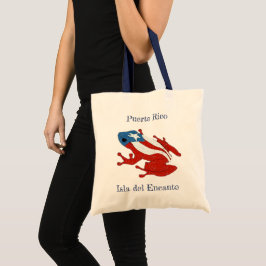 Puerto Rican Coqui Flagga Tygkasse