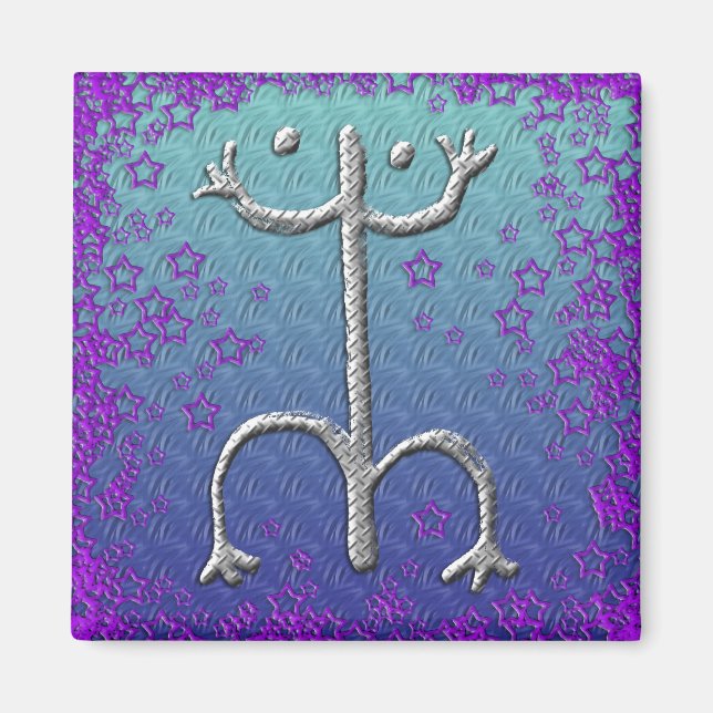 Puerto Rican coqui petroglyph magnet (Framsidan)