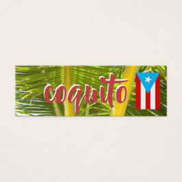 Puerto Rican Coquito Märkre med Flagga Litet Visitkort