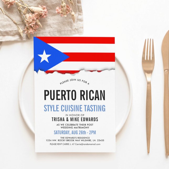 Puerto Rican Cuisine | Party Flagga Inbjudan (Skapare uppladdad)