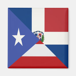 Puerto Rican Dominican Flagga | PR DR Republiken Magnet