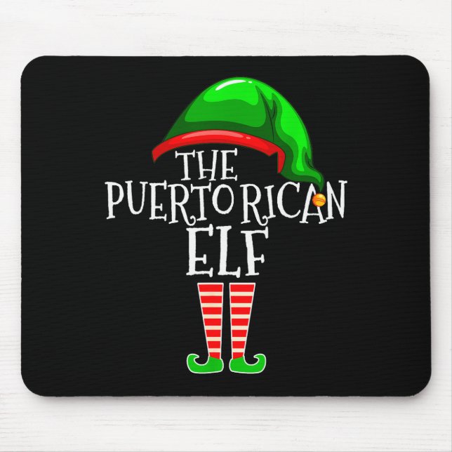 Puerto Rican Elf Family Matching Group Christmas G Musmatta (Framsidan)