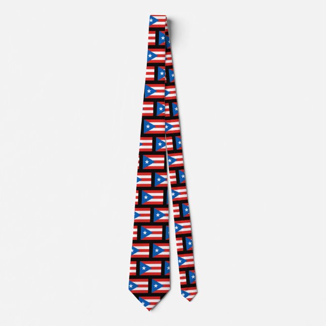 Puerto Rican Flag Patterned II Black Slips (Framsida)