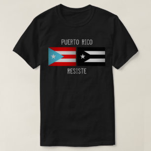 Puerto Rican Flagga and Resistance Flagga T Shirt