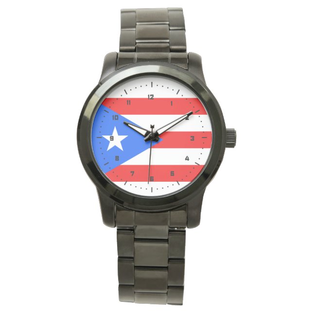 Puerto Rican flagga Armbandsur (Framsida)