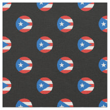 Puerto Rican Flagga Black