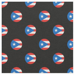 Puerto Rican Flagga Black Tyg