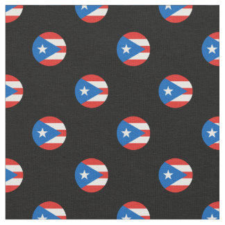 Puerto Rican Flagga Black Tyg