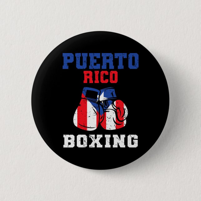 Puerto Rican Flagga Boxing Glove Rico Pride Boxing Knapp (Framsida)