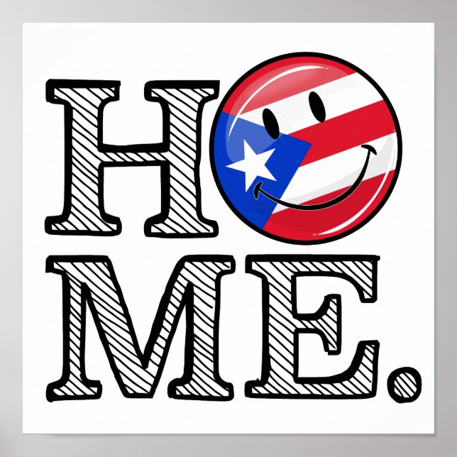 Puerto Rican Flagga House Warmer Poster (Framsidan)