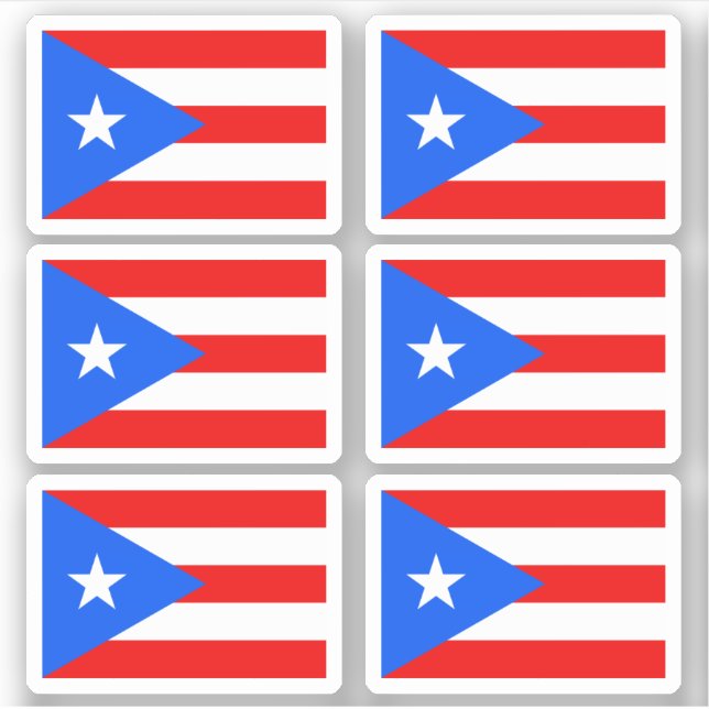 Puerto Rican flagga Klistermärken (Framsida)