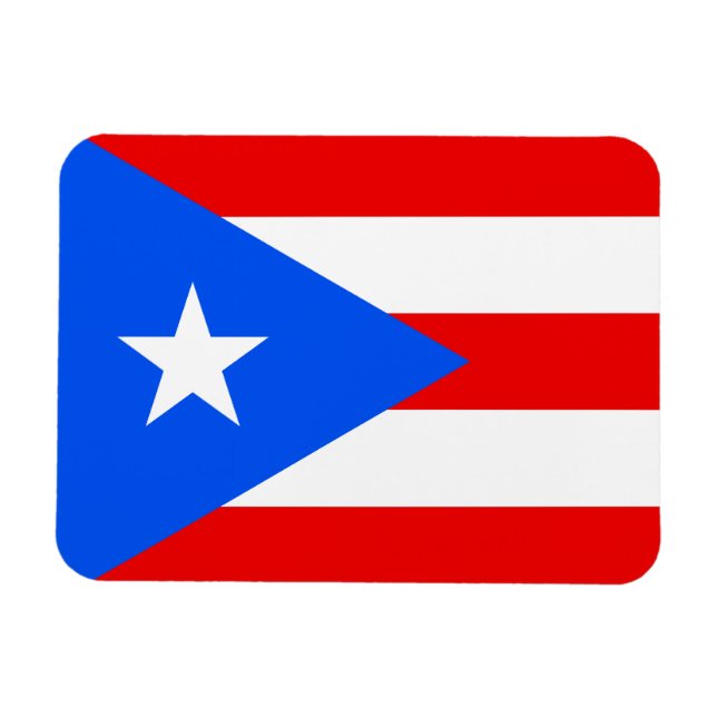 Puerto Rican Flagga Magnet (Horisontell)