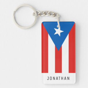 Puerto Rican Flagga med Personlig Namn
