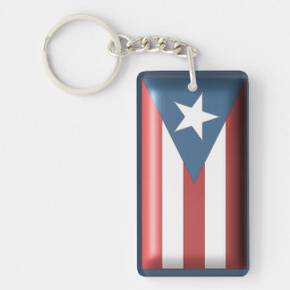 Puerto Rican Flagga Nyckelring