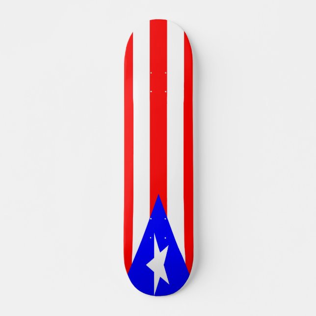 Puerto Rican flagga Old School Skateboard Bräda 21,6 Cm (Framsida)
