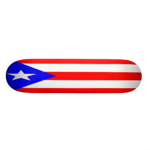 Puerto Rican flagga Old School Skateboard Bräda 21,6 Cm