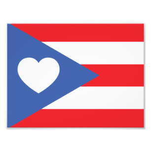 Puerto Rican Flagga Photo Fototryck