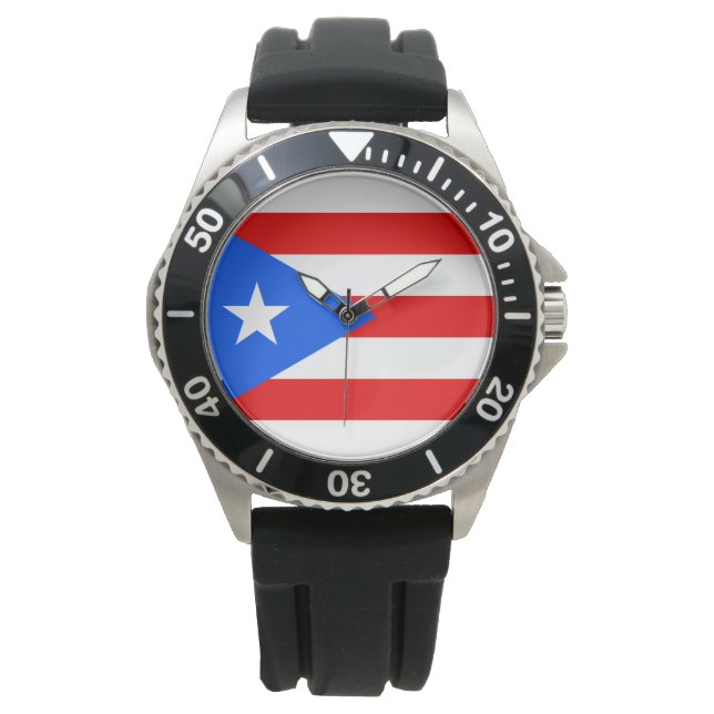 Puerto Rican Flagga (Puerto Rico) Armbandsur (Framsida)