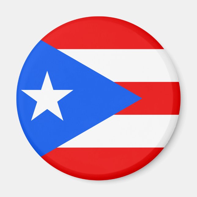 Puerto Rican Flagga (Puerto Rico) Magnet (Framsidan)