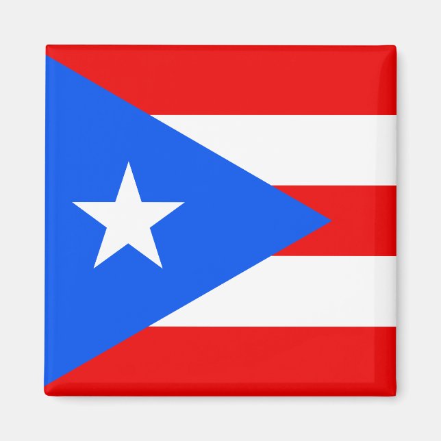 Puerto Rican Flagga (Puerto Rico) Magnet (Framsidan)