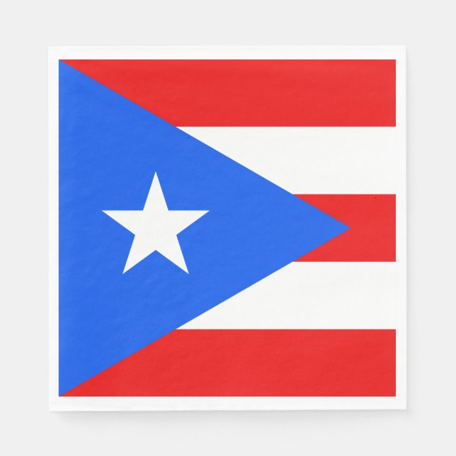 Puerto Rican Flagga (Puerto Rico) Pappersservett (Framsidan)