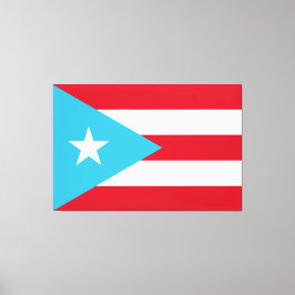 Puerto Rican Flagga Stretched Kanvastryck