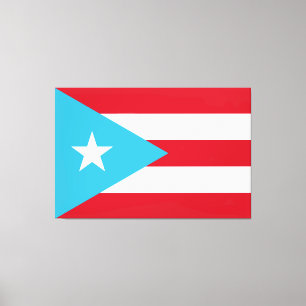 Puerto Rican Flagga Stretched Kanvastryck