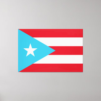 Puerto Rican Flagga Stretched Kanvastryck