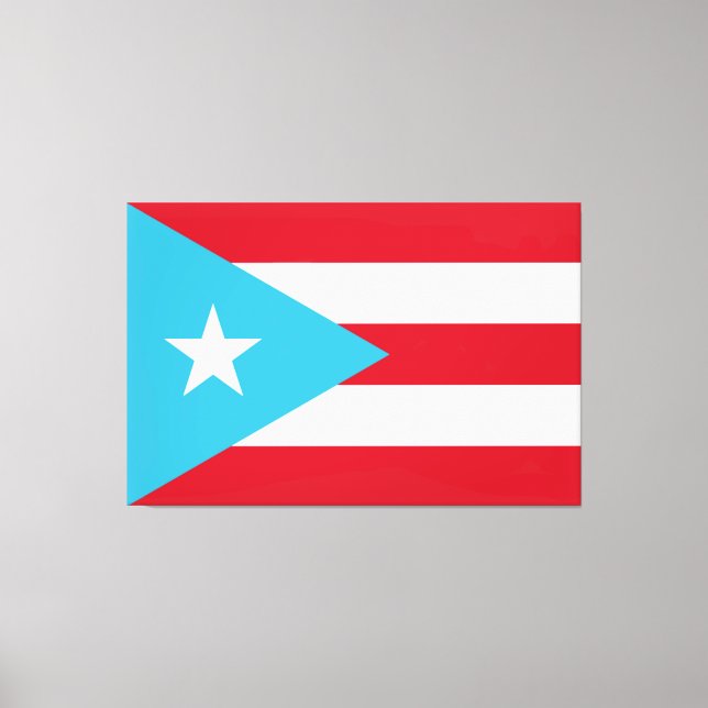 Puerto Rican Flagga Stretched Kanvastryck (Framsida)