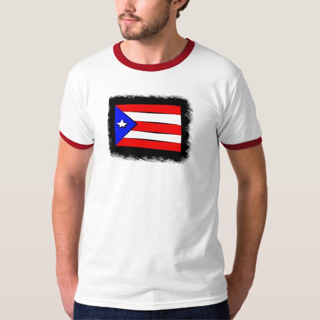 Puerto Rican flagga Tee Shirt (Framsida)