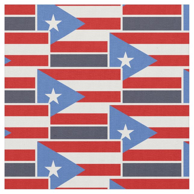 Puerto Rican Flagga Tyg (Närbild)