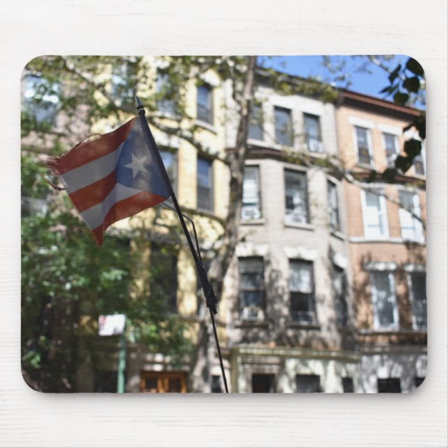 Puerto Rican Flagga Upper Väster Side New York NYC Musmatta (Framsidan)