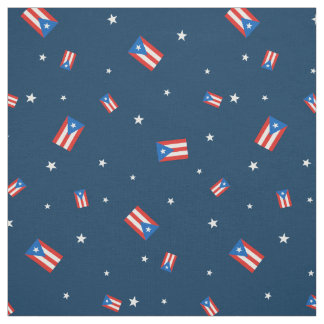 Puerto Rican Flaggor och Stars Navy Tyg