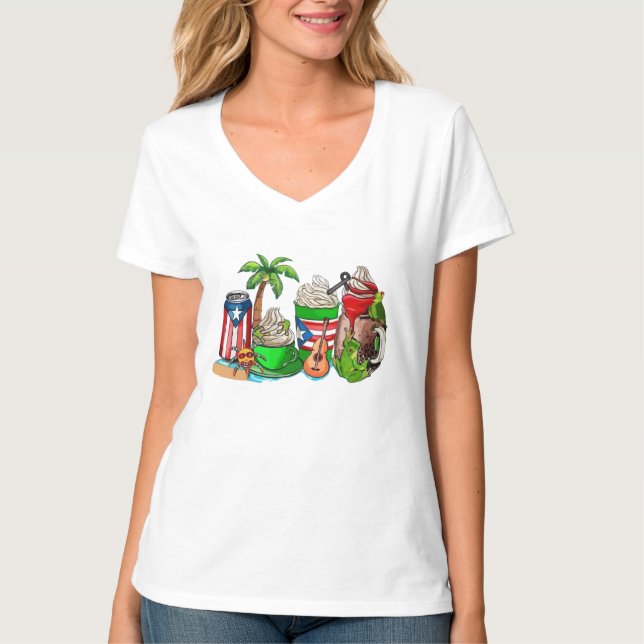 Puerto Rican Flavors T Shirt (Framsida)