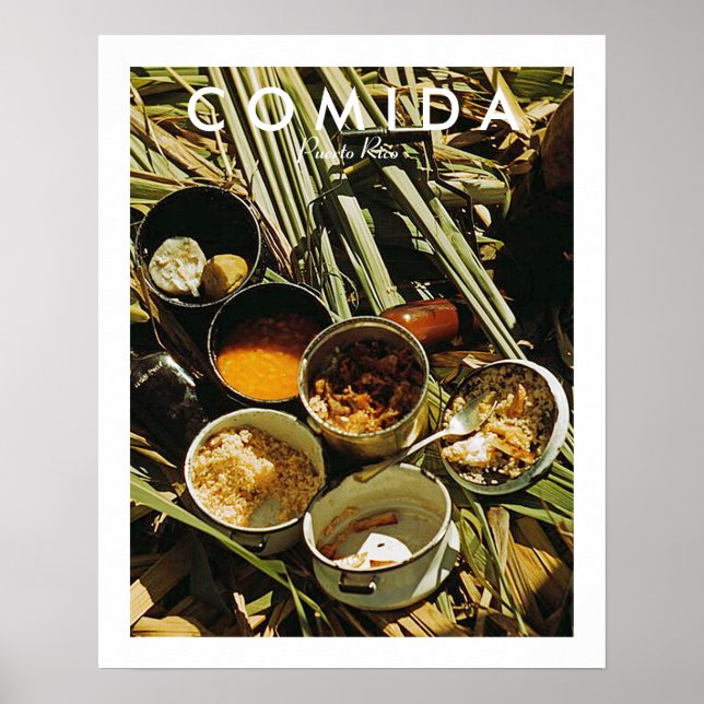 Puerto Rican Food, History, Puerto Rico Poster (Framsidan)