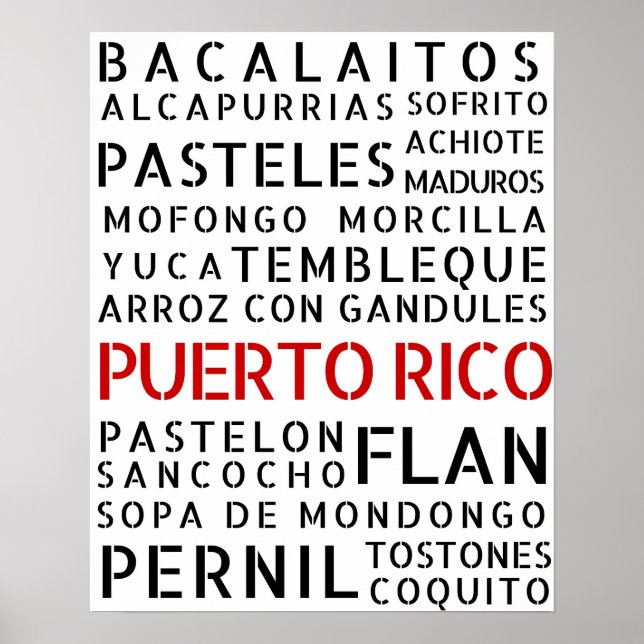 Puerto Rican Food Poster (Framsidan)