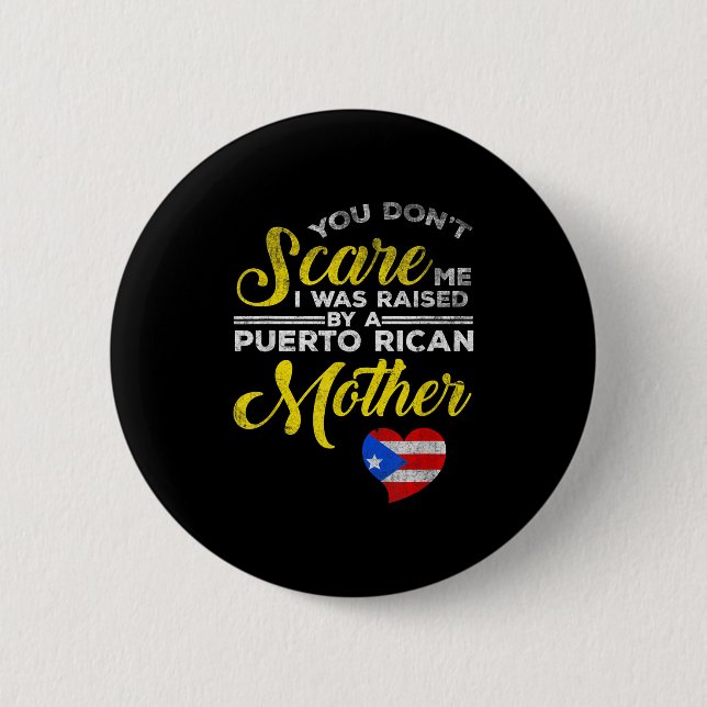 Puerto Rican Funny Quote Puerto Rico Pride Distres Knapp (Framsida)