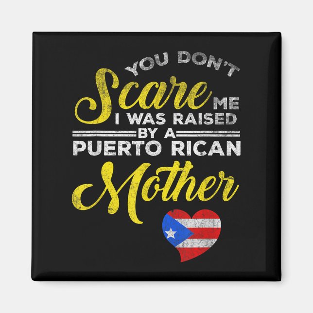 Puerto Rican Funny Quote Puerto Rico Pride Distres Magnet (Framsidan)