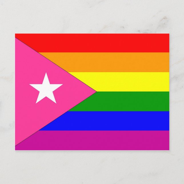 Puerto Rican Gay pride Flagga Vykort (Framsida)