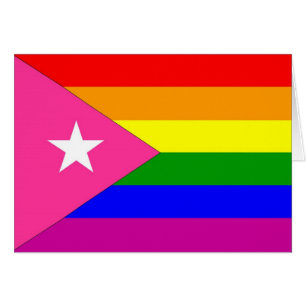 Puerto Rican gay prideflagga Hälsningskort