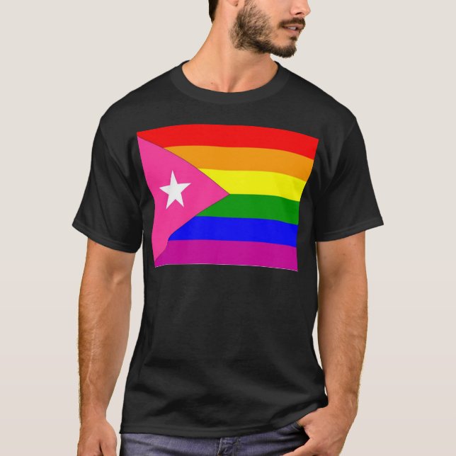 Puerto Rican gay prideflagga Tee (Framsida)